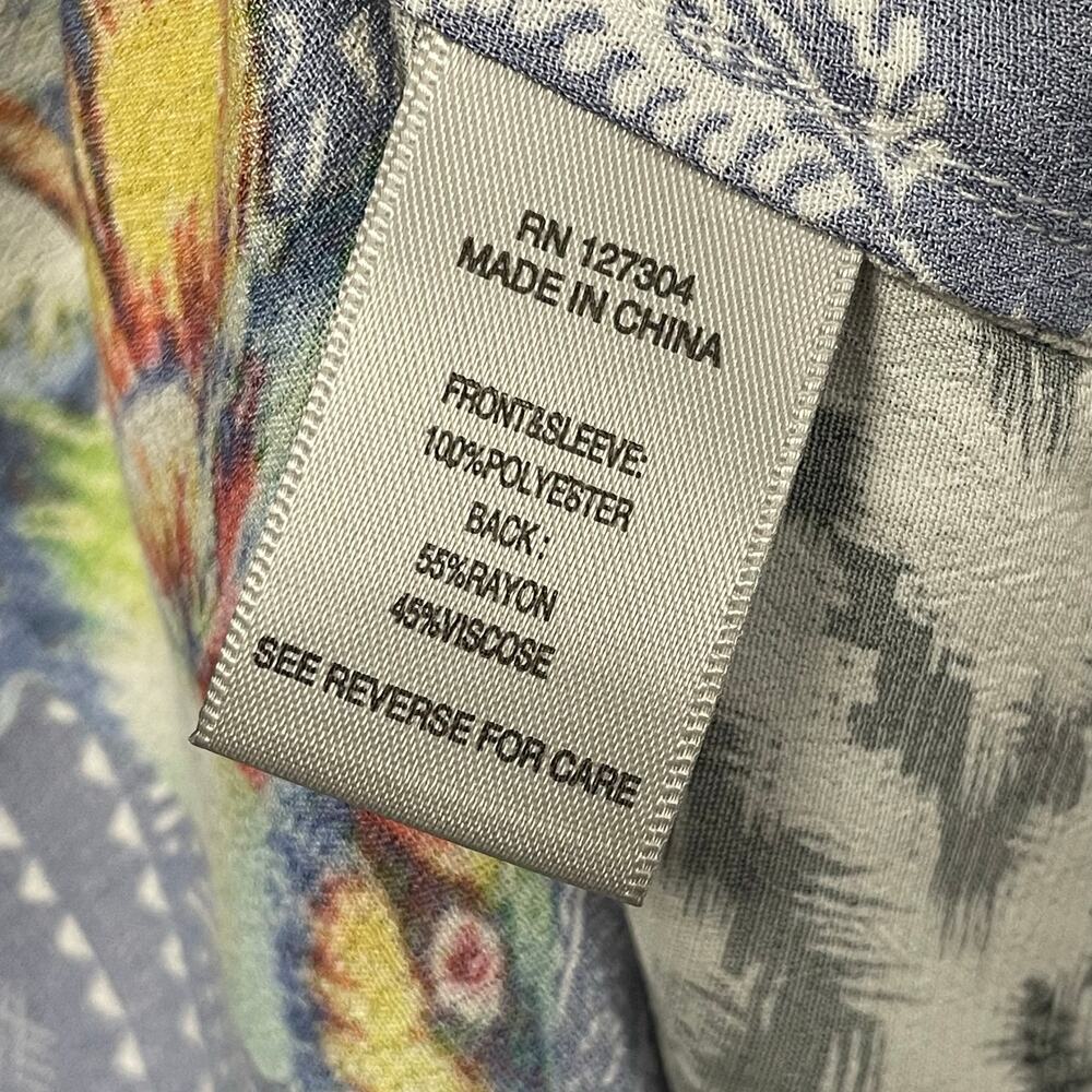 John Mark Mixed Print Patchwork Floral Striped Bu… - image 6